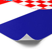Flagge Kroatiens Poster (Ecke)