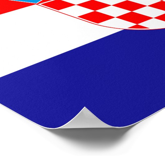 Flagge Kroatiens Poster (Ecke)
