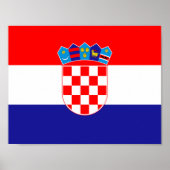 Flagge Kroatiens Poster (Vorne)