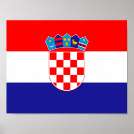 Flagge Kroatiens Poster