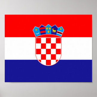 Flagge Kroatiens Poster