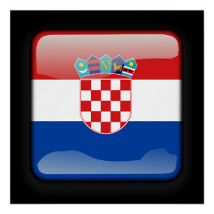 Flagge Kroatiens Poster