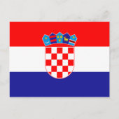Flagge Kroatiens Postkarte (Vorderseite)