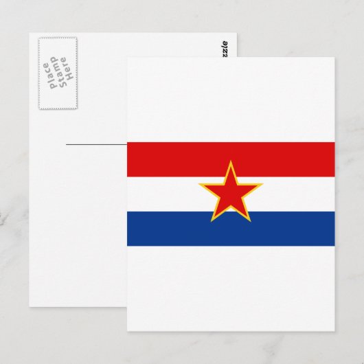 Flagge Kroatiens Postkarte (Vorne/Hinten)