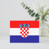 Flagge Kroatiens Postkarte (Stehend Vorderseite)