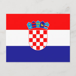 Flagge Kroatiens Postkarte