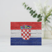 Flagge Kroatiens Postkarte (Stehend Vorderseite)