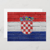 Flagge Kroatiens Postkarte (Vorne/Hinten)