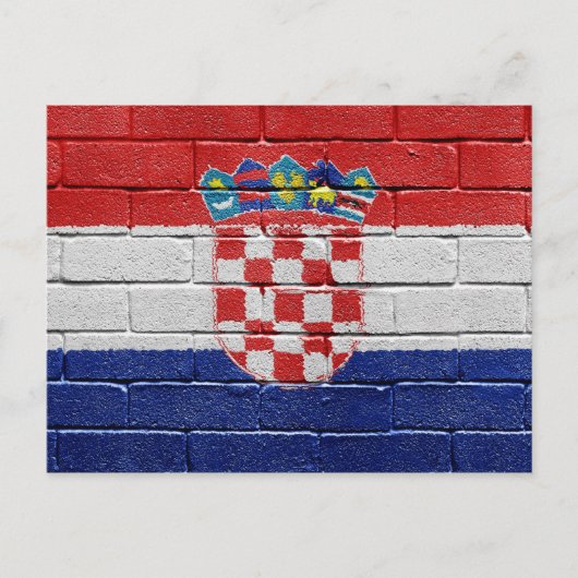 Flagge Kroatiens Postkarte (Vorderseite)