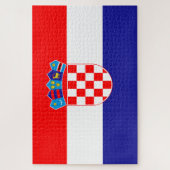 Flagge Kroatiens Puzzle (Vertikal)