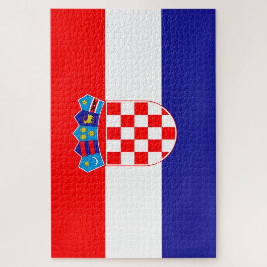 Flagge Kroatiens Puzzle (Vertikal)