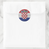 Flagge Kroatiens Runder Aufkleber (Tasche)