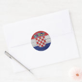 Flagge Kroatiens Runder Aufkleber (Umschlag)