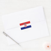 Flagge Kroatiens Runder Aufkleber (Umschlag)