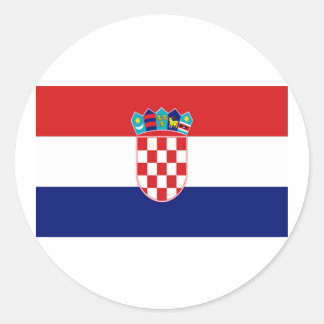 Flagge Kroatiens Runder Aufkleber
