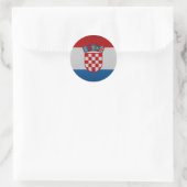 Flagge Kroatiens Runder Aufkleber (Tasche)