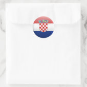 Flagge Kroatiens Runder Aufkleber (Tasche)