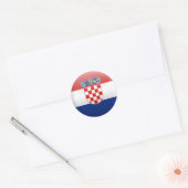 Flagge Kroatiens Runder Aufkleber (Umschlag)
