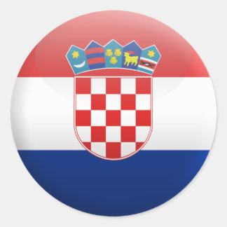 Flagge Kroatiens Runder Aufkleber