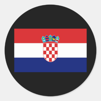 Flagge Kroatiens Runder Aufkleber