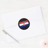 Flagge Kroatiens Runder Aufkleber (Umschlag)