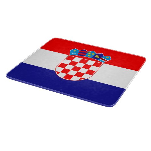 Flagge Kroatiens Schneidebrett (Ecke)