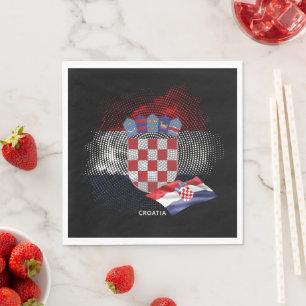 Flagge Kroatiens Serviette