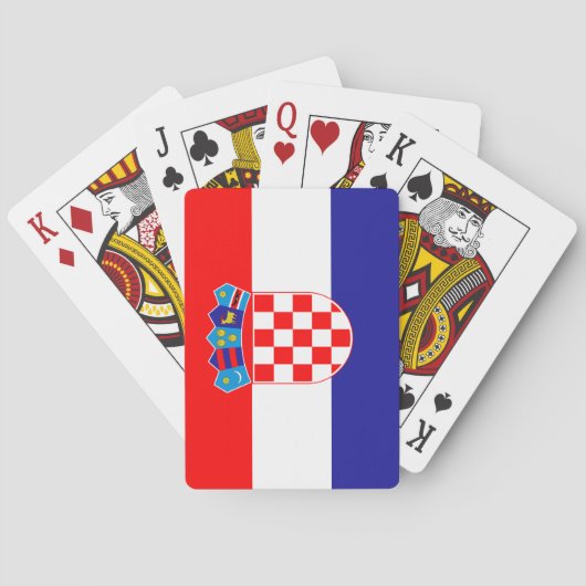 Flagge Kroatiens Spielkarten (Rückseite)