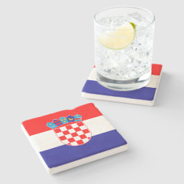 Flagge Kroatiens Steinuntersetzer