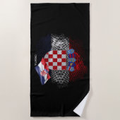 Flagge Kroatiens Strandtuch (Vorderseite)