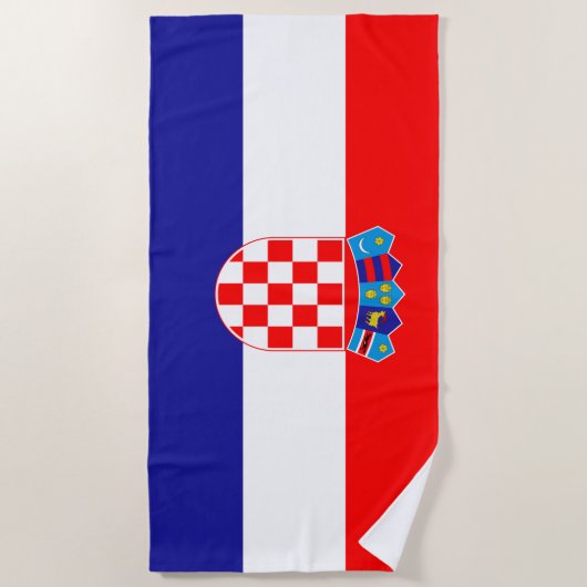 Flagge Kroatiens Strandtuch (Vorderseite)