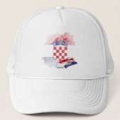 Flagge Kroatiens Truckerkappe (Vorderseite)
