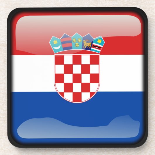 Flagge Kroatiens Untersetzer (Vorderseite)