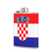 Flagge Kroatiens - Vinyl-Wrapped Flask Flachmann (Links)