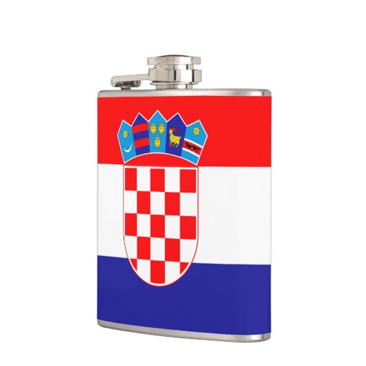 Flagge Kroatiens - Vinyl-Wrapped Flask Flachmann (Links)
