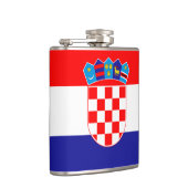 Flagge Kroatiens - Vinyl-Wrapped Flask Flachmann (Rechts)