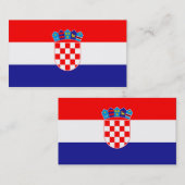 Flagge Kroatiens Visitenkarten Visitenkarte (Vorne/Hinten)