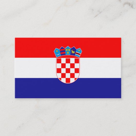 Flagge Kroatiens Visitenkarten Visitenkarte (Vorderseite)