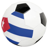 Flagge Kubas Fußball (Dreiviertel)