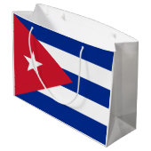 Flagge Kubas Große Geschenktüte (Rückseite Schrägansicht)