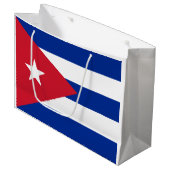 Flagge Kubas Große Geschenktüte (Vorderseite Schrägansicht)