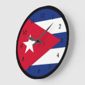 Flagge Kubas Große Wanduhr (Winkel)
