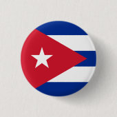 Flagge Kubas (Kuba) Button (Vorderseite)