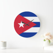Flagge Kubas (Kuba) Große Wanduhr (Zuhause)