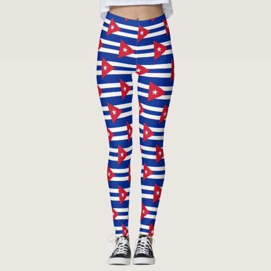Flagge Kubas Leggings (Vorderseite)