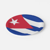 Flagge Kubas Pappteller (Schrägansicht)