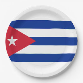 Flagge Kubas Pappteller