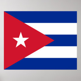 Flagge Kubas Poster
