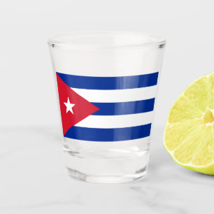 Flagge Kubas Schnapsglas