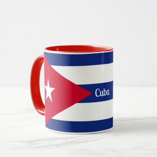 Flagge Kubas Tasse (Vorderseite Links)